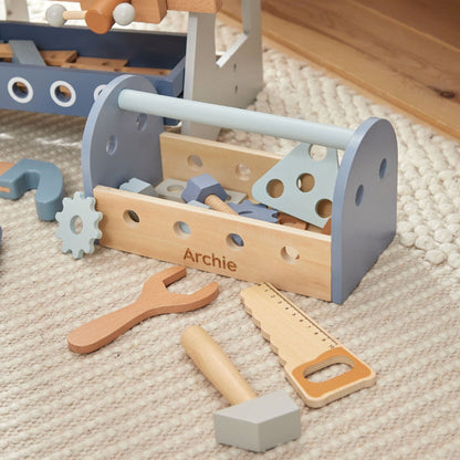 Personalised Tool Bench & Tool Box Gift Set