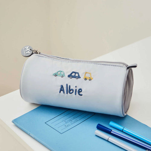 Personalised Transport Embroidered Pencil Case