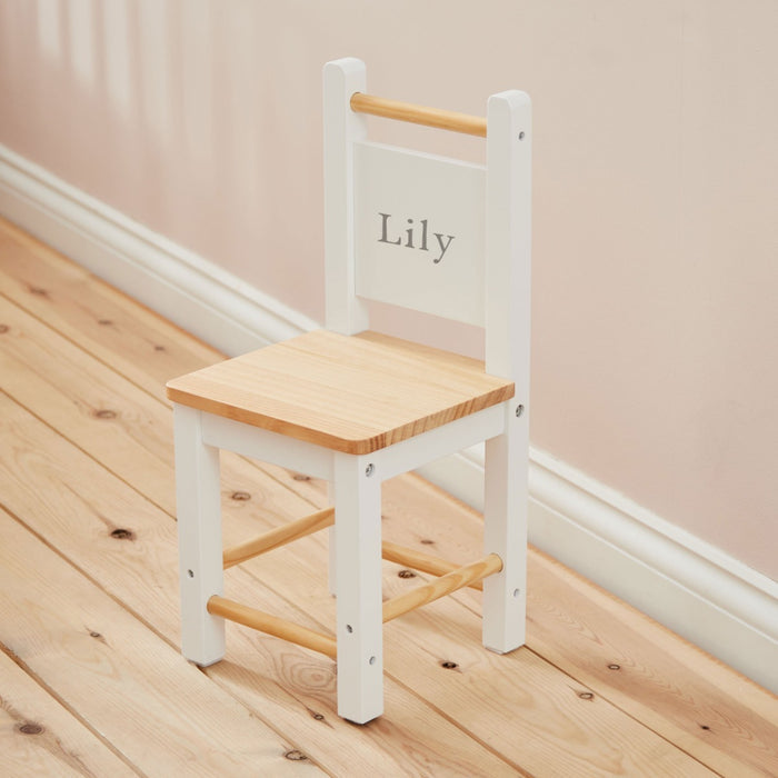 Personalised White Wooden Children’s Chair FSC®