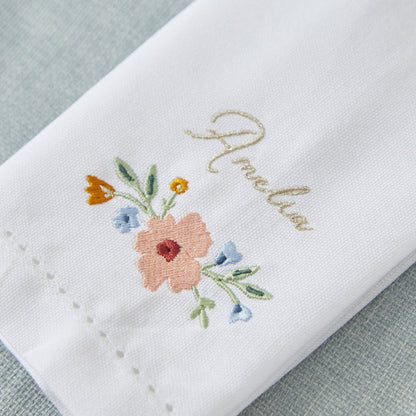 Personalised Wildflower Napkin with Name