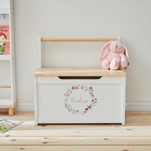 Personalised Wildflowers Toy Bench