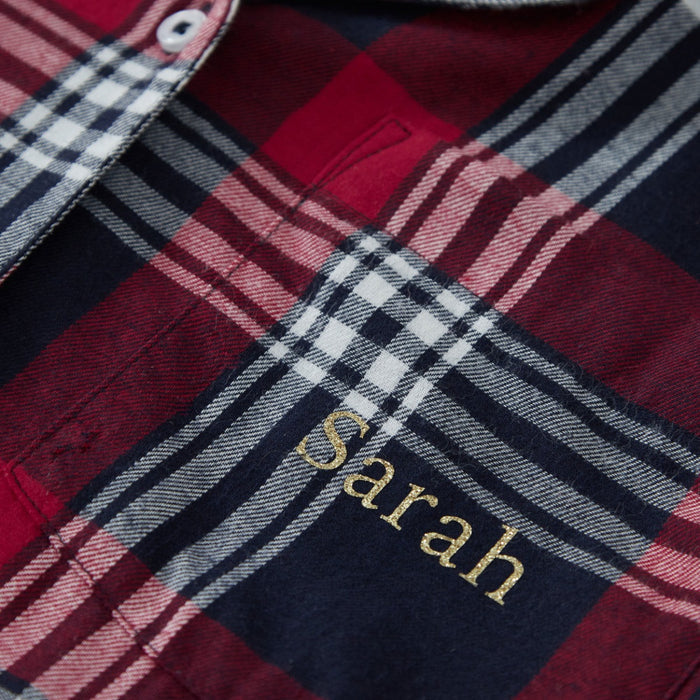 Personalised Womens Tartan PJ Set