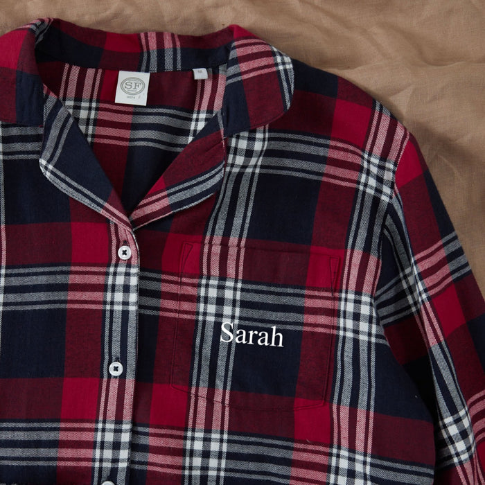 Personalised Womens Tartan PJ Set