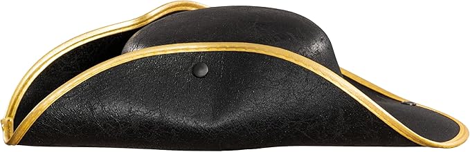 Pirate Hat Tricorn Faux Leather Colonial Renaissance Halloween Cosplay Costume Hat - TVStoreOnline