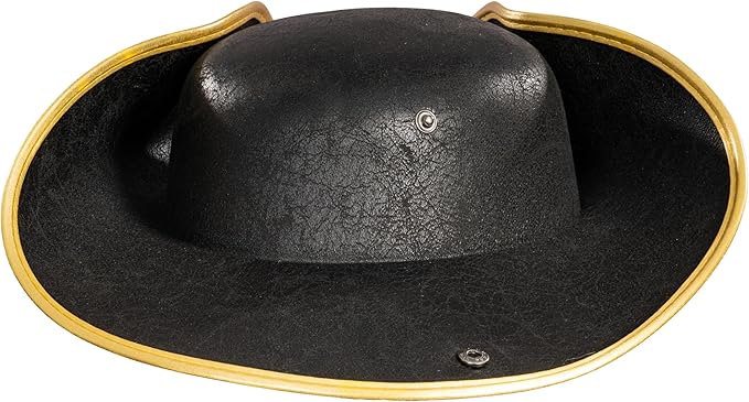 Pirate Hat Tricorn Faux Leather Colonial Renaissance Halloween Cosplay Costume Hat - TVStoreOnline