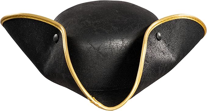 Pirate Hat Tricorn Faux Leather Colonial Renaissance Halloween Cosplay Costume Hat - TVStoreOnline