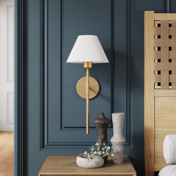 Plug-in Cotton Shade Wall Light - Nathan James