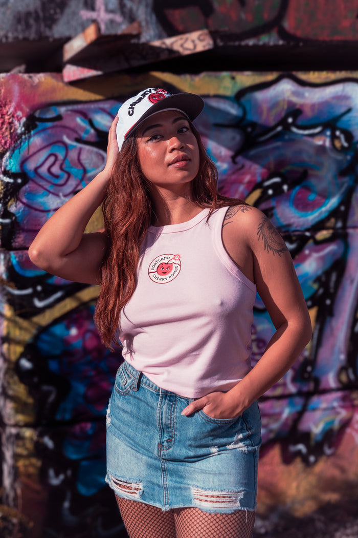 [ Portland Cherry Bombs ] "Strike Me" Pink Tank - Official League