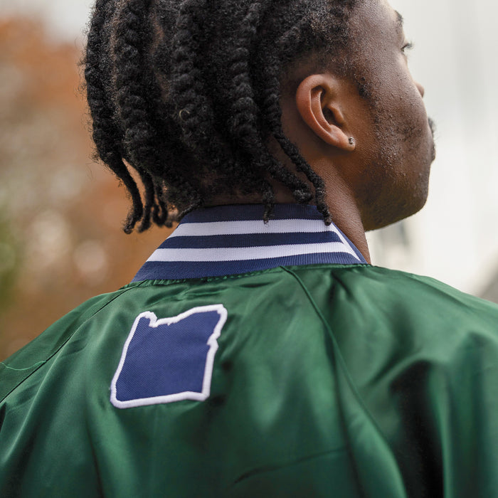 [ portland pickles ] forest green satin bomber - Official League