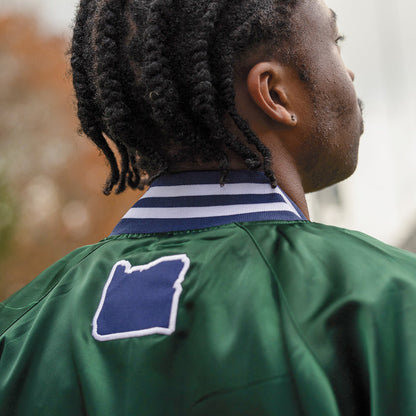 [ portland pickles ] forest green satin bomber - Official League