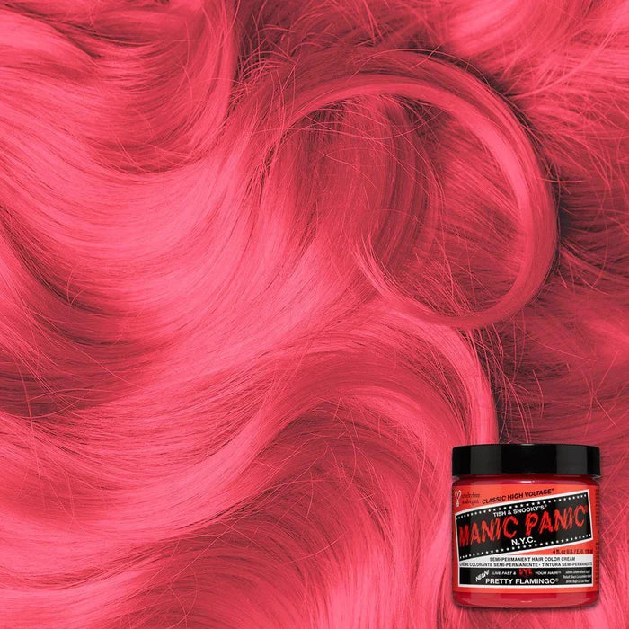 hair dyed by pretty flamingo hair dye