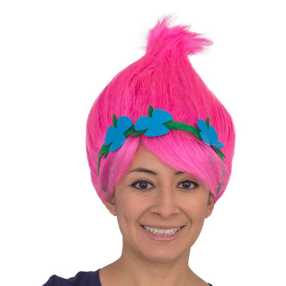 Princess Troll Movie Pink Adult Deluxe Halloween Costume Cosplay Wig - TVStoreOnline