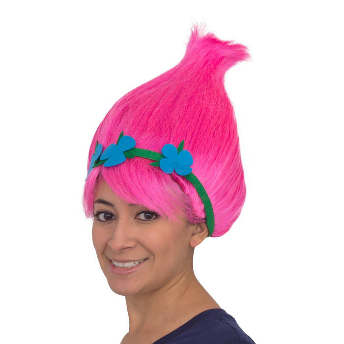 Princess Troll Movie Pink Adult Deluxe Halloween Costume Cosplay Wig - TVStoreOnline