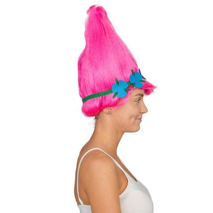 Princess Troll Movie Pink Adult Deluxe Halloween Costume Cosplay Wig - TVStoreOnline