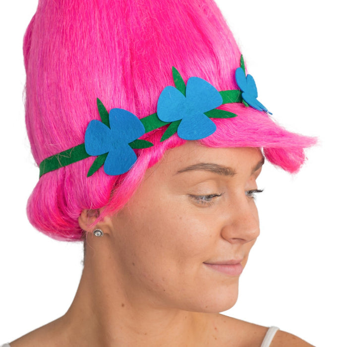 Princess Troll Movie Pink Adult Deluxe Halloween Costume Cosplay Wig - TVStoreOnline
