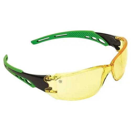 Pro Choice Cirrus - Amber Polycarbonate Frame With Soft Green Arms X12 - 9185 - City Workwear