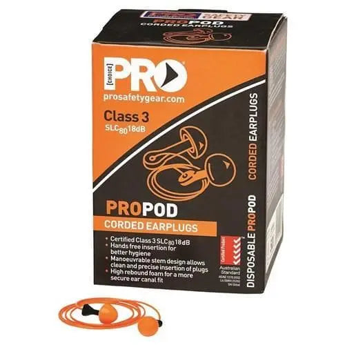 Pro Choice Propod Corded Ear Pods (Box Of 50prs) - EPODC PPE Pro Choice