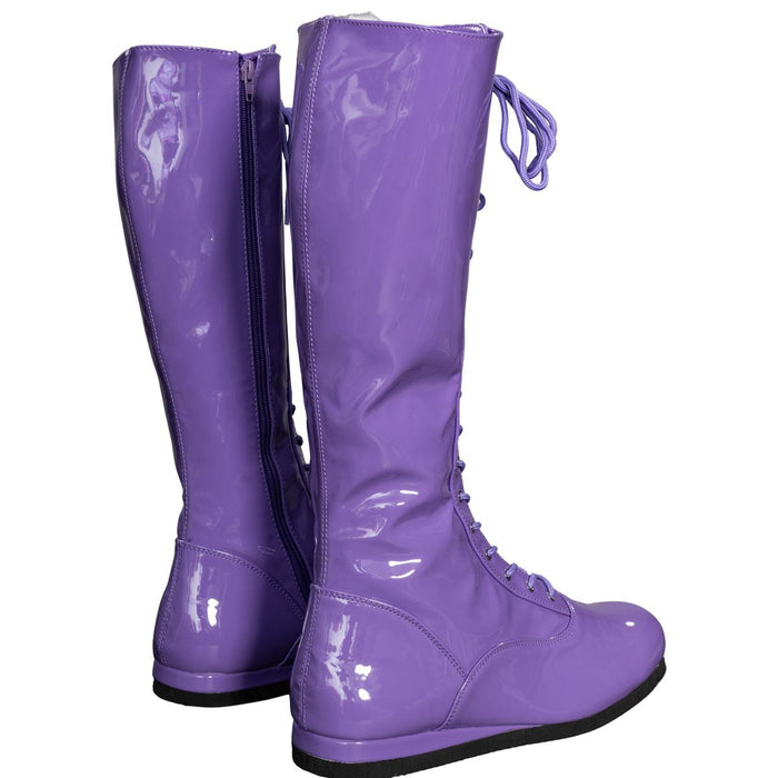 Pro Wrestler / Superhero Purple Halloween Cosplay Costume Boots - TVStoreOnline