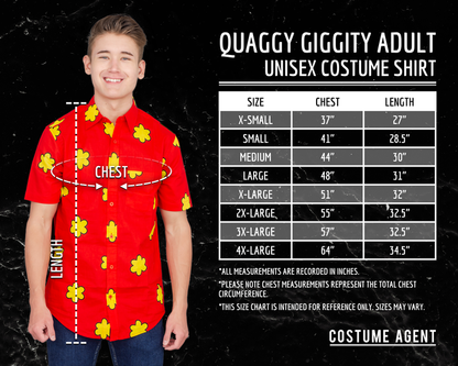 Quaggy Giggity Halloween Cosplay Costume Unisex Button Down Shirt
