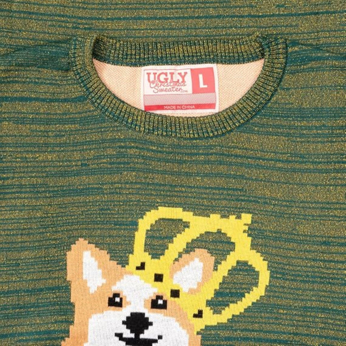 Queen Corgi Holiday Season Adult Unisex Ugly Christmas Sweater - TVStoreOnline