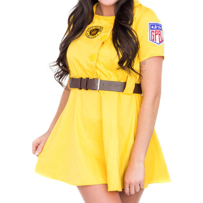 Racine Belles AAGPBL Baseball Women's Halloween Cosplay Costume Dress - TVStoreOnline