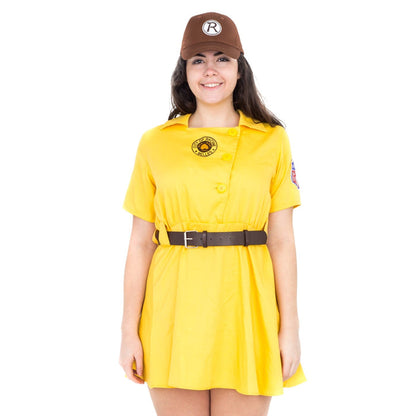 Racine Belles AAGPBL Baseball Women's Halloween Cosplay Costume Dress - TVStoreOnline