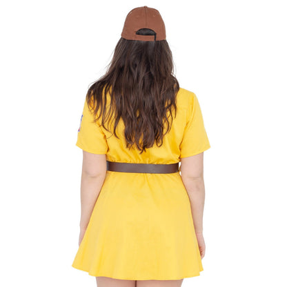 Racine Belles AAGPBL Baseball Women's Halloween Cosplay Costume Dress - TVStoreOnline