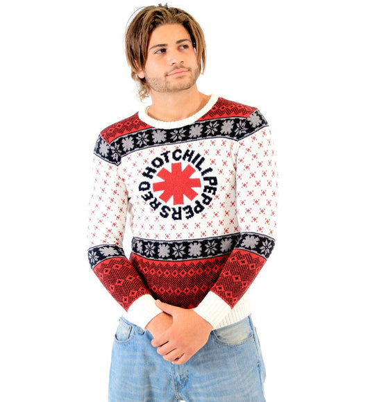 Red Hot Chili Peppers Rock Band Logo Ugly Christmas Xmas Sweater-tvso