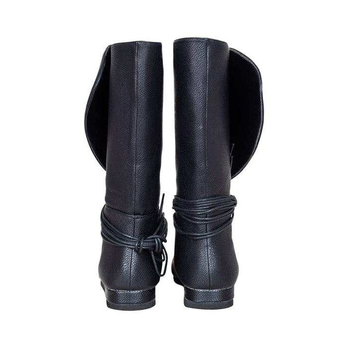 Renaissance Knight DND LARPer Halloween Cosplay Costume Black Boots