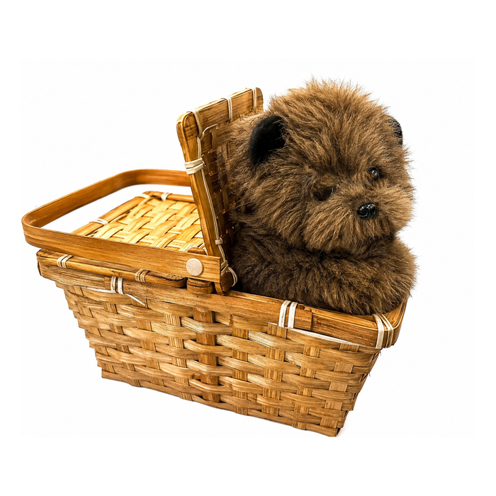 Replica Toto Dog Wizard Halloween Cosplay Costume Accessory Plush W/ Basket
