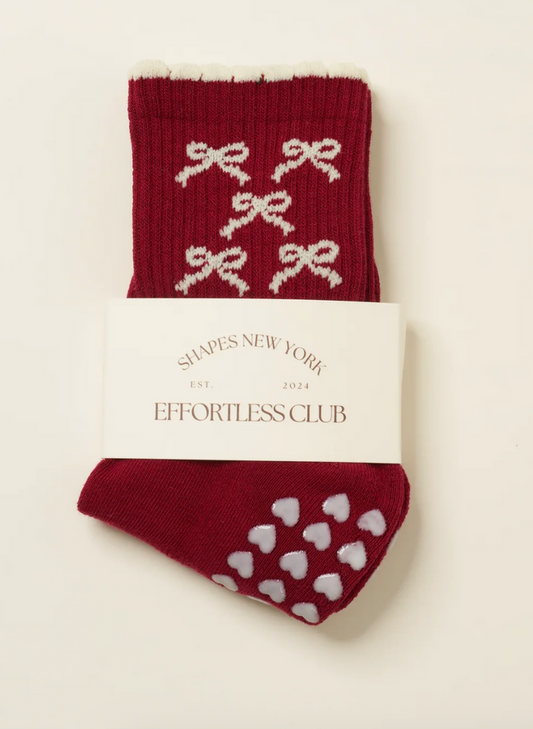 Ribbon Petal Grip Sock