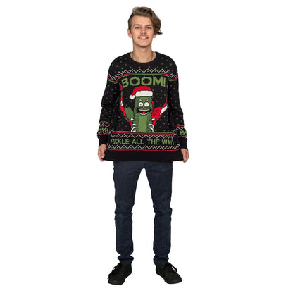 Rick and Morty Boom! PickleRick Adult Ugly Christmas Sweater