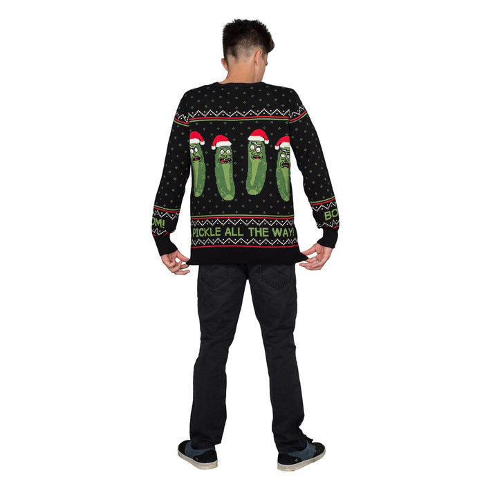 Rick and Morty Boom! PickleRick Adult Ugly Christmas Sweater