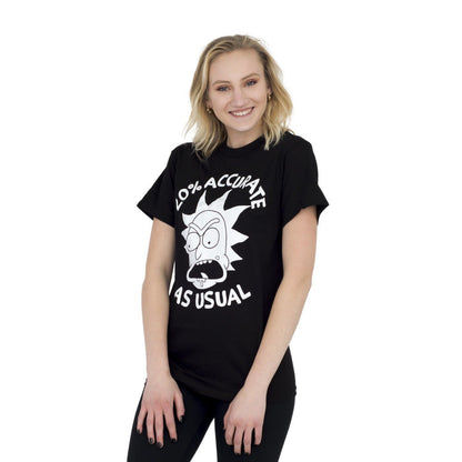 Rick Sanchez Only 20% Accurate As Usual Adult Unisex T-Shirt - TVStoreOnline