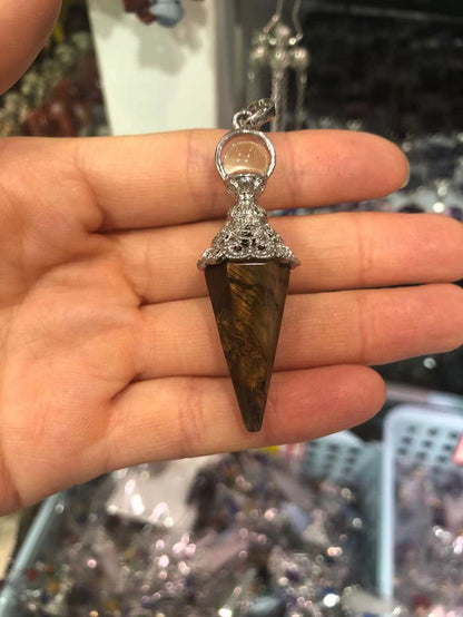 Round bead single pointed pendulum