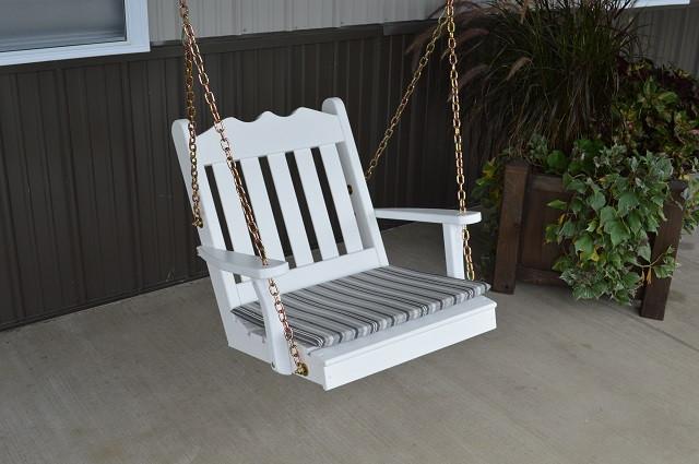 A&L Furniture Royal English Garden Pine 2 Foot Chair Swing 411 - Magnolia Porch Swings