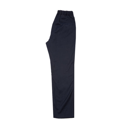 Sage De Cret Wool Silk Tumble Washed Tapered Pants in Navy