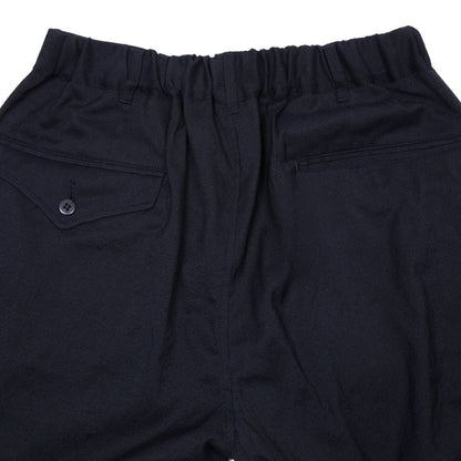 Sage De Cret Wool Silk Tumble Washed Tapered Pants in Navy