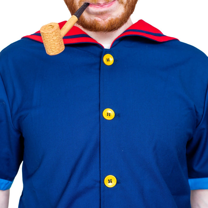 Sailor Man Adult Halloween Costume Set with Muscle Arms Spinach Captain Cosplay - TVStoreOnline
