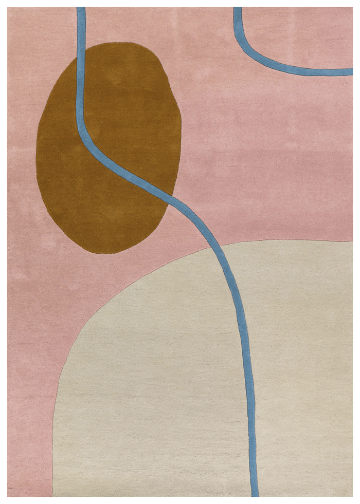Sample: Ruukku wool rug pink