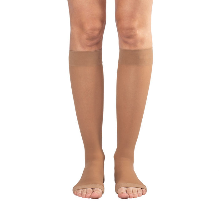 Select Sheer Below Knee Open Toe 15-20mmHg