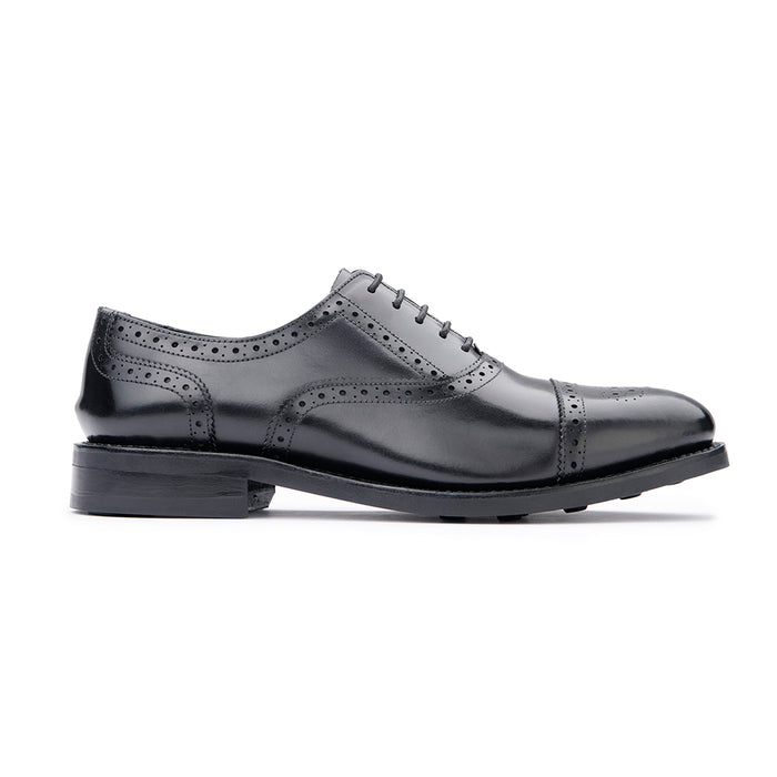 Semi - Brogue - Rubber Sole - Black