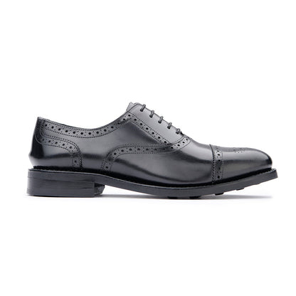 Semi - Brogue - Rubber Sole - Black