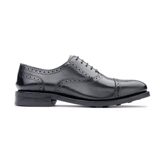 Semi - Brogue - Rubber Sole - Black