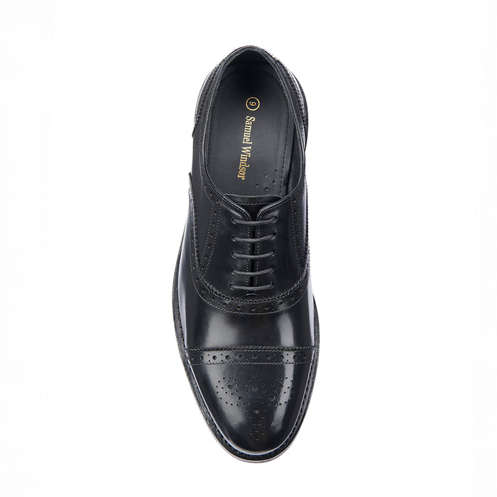 Semi - Brogue - Rubber Sole - Black