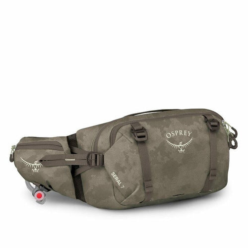 Green Osprey waistpack on a white background