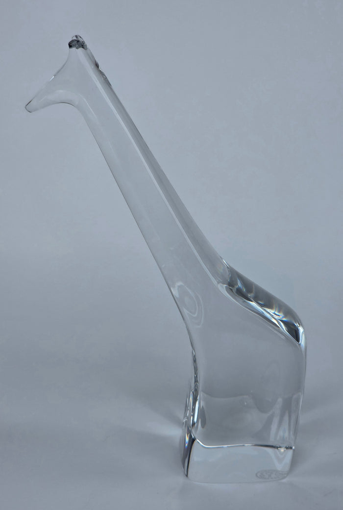 Signed Baccarat glass giraffe