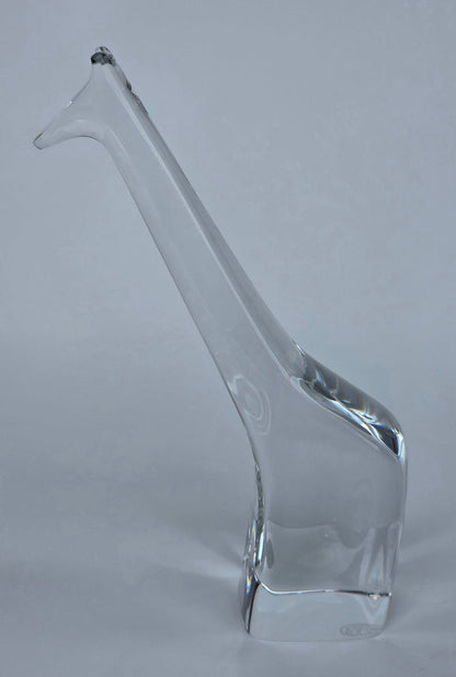 Signed Baccarat glass giraffe