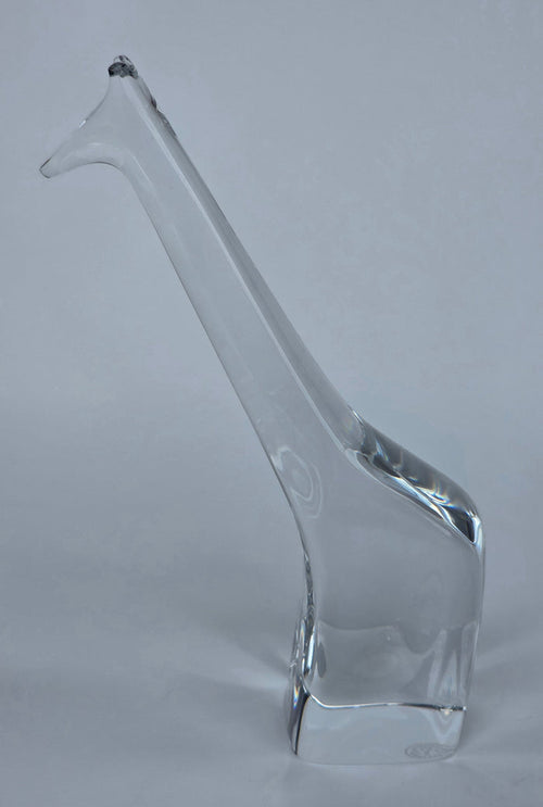 Signed Baccarat glass giraffe