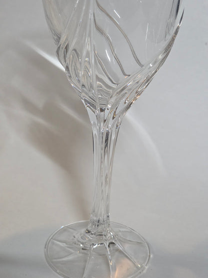 Signed Lenox Debut gold rim glass goblets Crystal pair